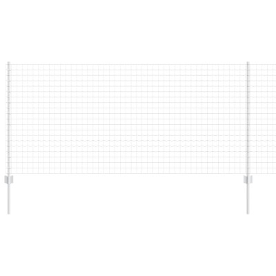 Ingradire cu stalpi Argintiu 1 x 10 m Otel foto