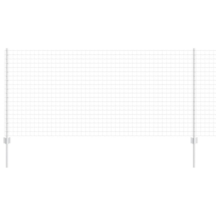 Ingradire cu stalpi Argintiu 1 x 10 m Otel