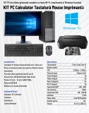 KIT PC: monitor, tastatură, mouse și imprimantă
