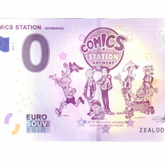 Bancnota souvenir Belgia 0 euro Comics Station Antwerpen, 2018-1, UNC