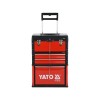 Troler Scule Yato YT-09104, 78 Piese, 3 Compartimente, Roti, Maner Telescopic, Profesional