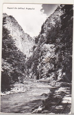 bnk cp Aspect din defileul Argesului - Vedere - uzata foto