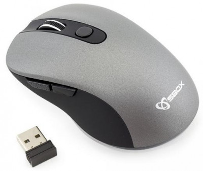 Sbox Mouse Wireless WM-911 1600 DPI Grey 45506615 foto