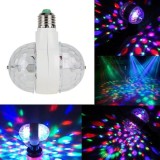 Bec rotativ dublu multicolor cu proiectie lumini disco 6 Watt, Oem