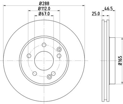 Disc frana MERCEDES C-CLASS (W203) (2000 - 2007) KRIEGER 0950004088 foto