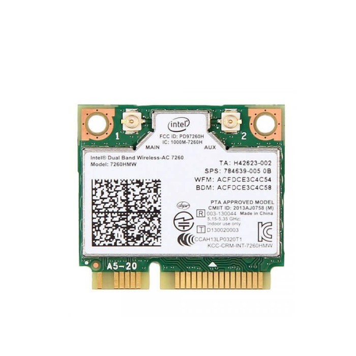 Placa Retea HMC Intel Dual Band Wireless-AC 7260HMW, Bluetooth 4.0
