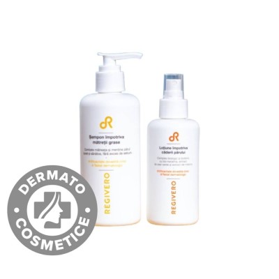 Pachet pentru ingrijirea parului anti-matreata Sampon 250ml + Lotiune 150ml, Regivero foto