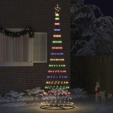 VidaXL Brad de Crăciun LED Multicolour 100.5 x 100.5 x 302.5 cm Metal 42018790