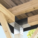 vidaXL Conectori Grindă Y 71x71mm, Metal Galvanizat, Argintiu, 4 Bucăți - Suport Grinzi Lemn, Construcții, Feronerie