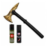 Cumpara ieftin Set topor survivor, spray autoaparare si spray chili DEPOX&reg;, 39 cm/110 ml/60 ml