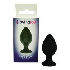 Loving Joy Ribbed Tip Small Silicone Butt Plug foto