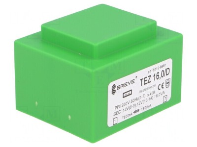 Transformator Encapsulat 16VA 230V AC la 12V 666.6mA foto