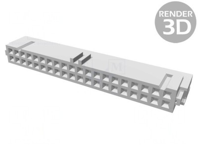 Mufă IDC Mamă 40 Pin pentru Cablu-Bandă 1,27mm Aurit Gri foto