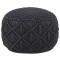 vidaXL Taburet puf macrame lucrat manual, antracit, 45x30 cm, bumbac