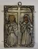 Icoana cu ferecatura / riza din argint Sf. Imparati Constantin si Elena 1906