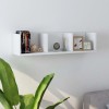 Raft de perete pentru CD-uri, alb, 75x18x18 cm, lemn prelucrat