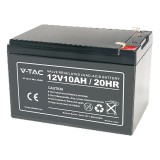 Acumulator gel plumb, V-tac, 12V, 10ah, 151x98x101mm, SKU-23452