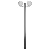 Cumpara ieftin Lampa de gradina cu stalp, 2 lampi, 220 cm