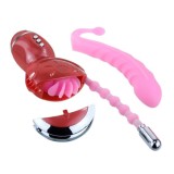 Vibrator BAILE Rolling Fun II, &icirc;n formă de roată, pentru clitoris și punctul G, funcție de simulare sex oral, 6 funcții de rotație, roz