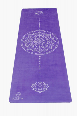 Saltea Yoga Asteya Travel Mandala din cauciuc natural si microfibra 1830 x 610 x 1,5 mm foto