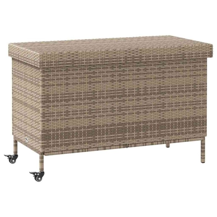 Gossi lada depozitare de gradina cu roti, gri 110x55x73 cm poliratan