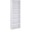 VASAGLE Biblioteca 6 rafturi, in stil scandinav, rafturi ajustabile, PAL, 60x24x179 cm, alb Household NewTrend