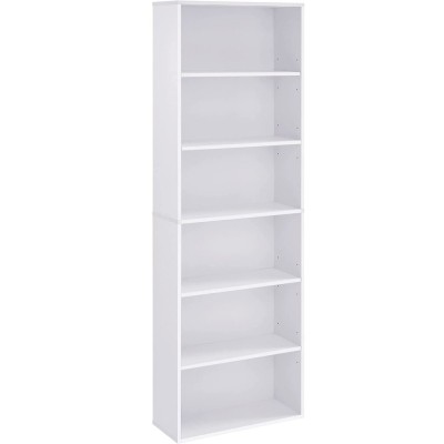 VASAGLE Biblioteca 6 rafturi, in stil scandinav, rafturi ajustabile, PAL, 60x24x179 cm, alb Household NewTrend foto
