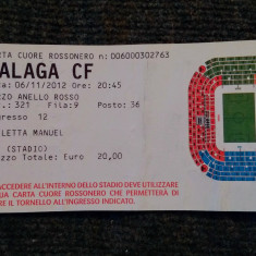 Bilet meci fotbal AC MILAN - MALAGA CF (Europa League 06.11.2012)