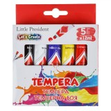 Set Culori Tempera, Little President, Multicolor, Capacitate 5x12ml, Oem