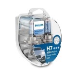 Set 2 becuri auto cu halogen pentru far Philips Sharp White Vision Ultra H7 12V 55W PX26D, 12972WVUSM