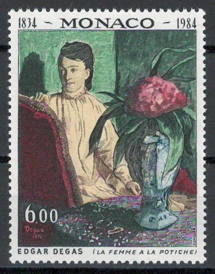 Monaco 1984 Mi 1670 MNH - 150 de ani de la nașterea lui Edgar Degas foto