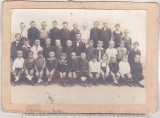 Bnk foto Elevi cu profesor - interbelica, Alb-Negru, Romania 1900 - 1950, Portrete