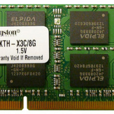 Memorie Laptop Kingston 8GB DDR3 PC3 10600S 1333 Mhz KTH-X3B