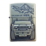 Bricheta tip zippo, 3D relief, metalica, king of 4wd m3