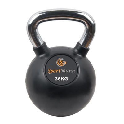 Gantera Kettlebell cauciucata 36kg Sportmann FitLine Training foto