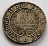 Belgia, 10 Centimes 1894 , varianta franceza, Europa