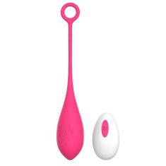 Ou Vibrator Belle Love Egg, 10 Moduri Vibratii, Remote Control, Silicon, USB, Roz, 20.4 cm, Mokko Toys, Velvet Obsession