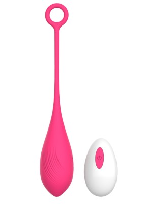 Ou Vibrator Belle Love Egg, 10 Moduri Vibratii, Remote Control, Silicon, USB, Roz, 20.4 cm, Mokko Toys, Velvet Obsession foto