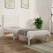 vidaXL Cadru de pat Single 3FT6, alb, 90x190 cm, lemn masiv