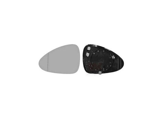 Geam oglinda exterioara cu suport fixare Porsche Panamera (970), 09.2009-09.2016, partea Stanga, incalzit; sticla asferica; geam cromat, Aftermarket