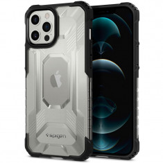 Husa Plastic - TPU Spigen Nitro Force pentru Apple iPhone 12 / Apple iPhone 12 Pro, Matte, Neagra ACS02637