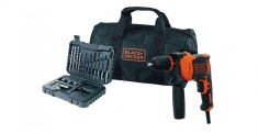 Masina de gaurit Black+Decker BEH710SA32 710 W + Set 32 Accesorii pentru insurubare si gaurire + Geanta de transport BEH710SA32-QS - RESIGILAT foto