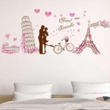 Sticker pentru perete Avalizard, PVC, roz/maro, 28,4 x 89,9 cm