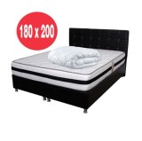 Set Saltea Superortopedica Lux Iris 180x200x26 cm + Pilota Vara Microfibra, Salt Confort, Arcuri Bonnell, Tratata Anti-acarieni