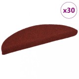 VidaXL Covorașe scară autoadezive 30 buc Roșu 56x17x3 cm
