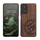 Cumpara ieftin Husa kwmobile pentru Xiaomi Redmi Note 11 Pro/Redmi Note 11 Pro 5G/Redmi Note 12 Pro , Lemn, Maro/Albastru, 57381.11, Carcasa