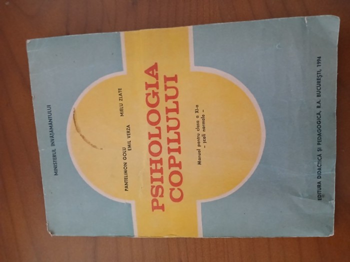 Psihologia Copilului Invățare Dezvoltare-Pantelimon Golu