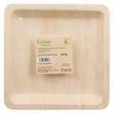 Set farfurii din lemn 23x23cm - 6buc