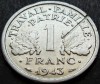 Moneda demonetizata 1 FRANC - FRANTA, anul 1943 * cod 2490, Europa