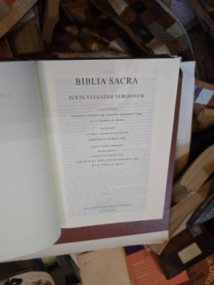 Biblia Sacra - Bonifatius Fischer OSB, Ioahnn Gribomont OSB, H. F. D. Sparks, W. Thiele foto